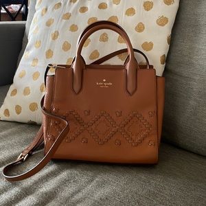 Kate spade brown purse with cross body strap